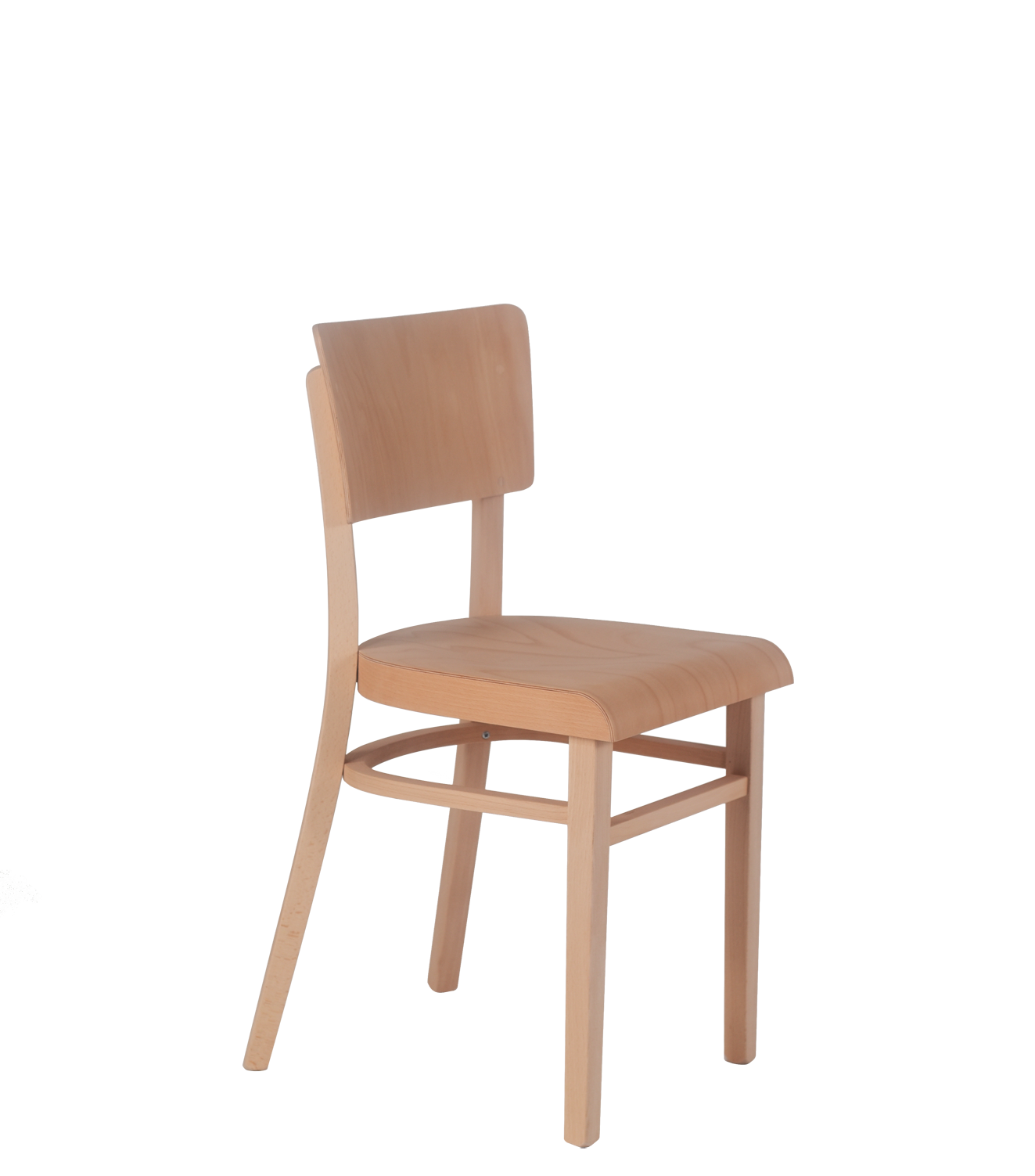 Dining chairs and tables for homes and restaurants from Czech manufacturer, family company Sadlík, since 1919. Bohemia bentwood dining chair with veneered seat.  