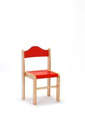 dětská židle 1155 DAVID krempa COS (červená opěrka & sedák), vysoká nebesa, sedací výška 34cm, český výrobek