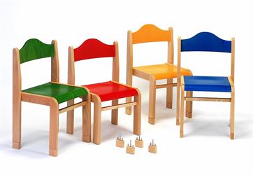 dětské židličky 1155 David STAV STOH, vysoká nebesa, sedací výška 30-34 cm, dětská židle stohovatelná & výškově stavitelná